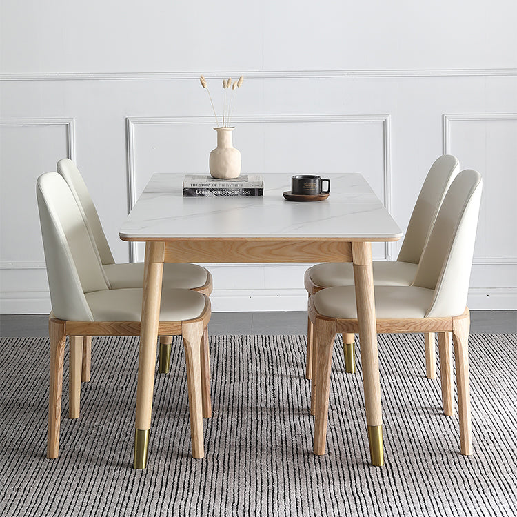 Stone 4-foot Dinette Table Traditional Luxury Extendable Dining Table for Home Clearhalo ' dining_table' 'Dining Tables & Seating' 'Dining Tables' 'furn' 'furn_dining_table' 'Furniture' 'furniture_dining_table' 'Kitchen & Dining Furniture' 'kitchen&dining_furn' 'kitchen' 'kitchen_dining_table' 3902397