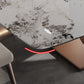 Glam Sintered Stone Rectangle Dining Table Kitchen Standard Dining Table with Pedestal Base Clearhalo ' dining_table' 'Dining Tables & Seating' 'Dining Tables' 'furn' 'furn_dining_table' 'Furniture' 'furniture_dining_table' 'Kitchen & Dining Furniture' 'kitchen&dining_furn' 'kitchen' 'kitchen_dining_table' 3902413