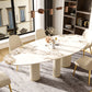 Metal Traditional Luxury Oval Dining Table Sintered Stone Table with White Legs Clearhalo ' dining_table' 'Dining Tables & Seating' 'Dining Tables' 'furn' 'furn_dining_table' 'Furniture' 'furniture_dining_table' 'Kitchen & Dining Furniture' 'kitchen&dining_furn' 'kitchen' 'kitchen_dining_table' 3902422