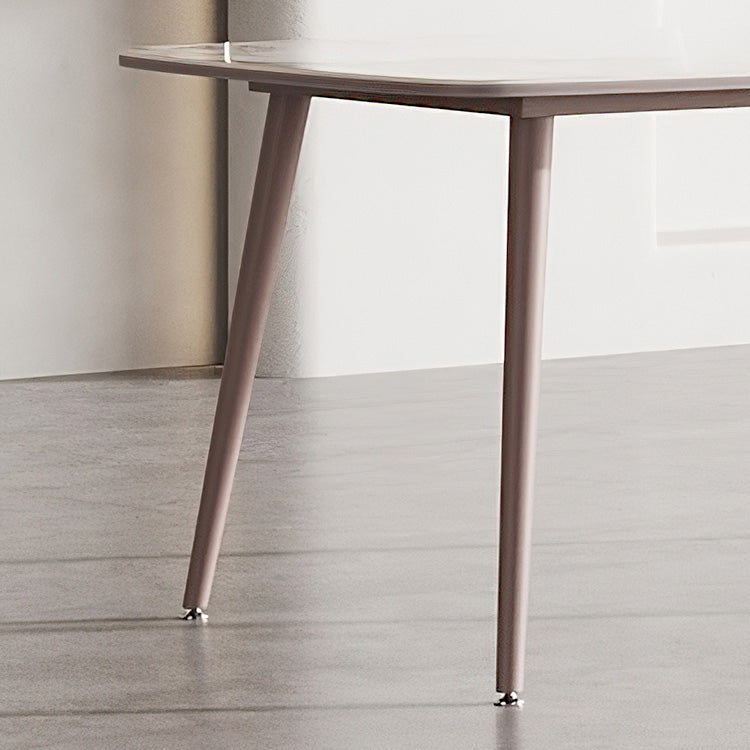 Metal Traditional Luxury Rectangle Dining Table Sintered Stone Top Table with 4 Legs Clearhalo ' dining_table' 'Dining Tables & Seating' 'Dining Tables' 'furn' 'furn_dining_table' 'Furniture' 'furniture_dining_table' 'Kitchen & Dining Furniture' 'kitchen&dining_furn' 'kitchen' 'kitchen_dining_table' 3902474