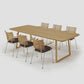 Rectangle Shape Industrial Dining Table Wood Color Fixed Table with Solid Wood Clearhalo ' dining_table' 'Dining Tables & Seating' 'Dining Tables' 'furn' 'furn_dining_table' 'Furniture' 'furniture_dining_table' 'Kitchen & Dining Furniture' 'kitchen&dining_furn' 'kitchen' 'kitchen_dining_table' 3902488
