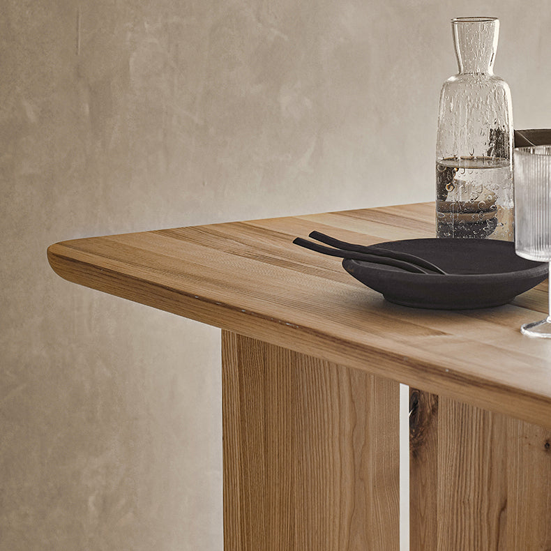 Causal Solid Wood Standard Dining Table Khaki Rectangle Shape Dining Table for Kitchen Clearhalo ' dining_table' 'Dining Tables & Seating' 'Dining Tables' 'furn' 'furn_dining_table' 'Furniture' 'furniture_dining_table' 'Kitchen & Dining Furniture' 'kitchen&dining_furn' 'kitchen' 'kitchen_dining_table' 3902502