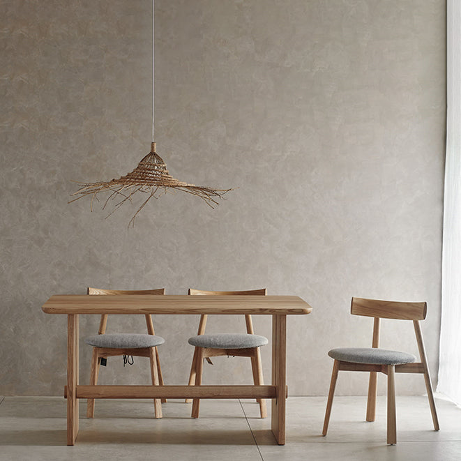 Causal Solid Wood Standard Dining Table Khaki Rectangle Shape Dining Table for Kitchen Clearhalo ' dining_table' 'Dining Tables & Seating' 'Dining Tables' 'furn' 'furn_dining_table' 'Furniture' 'furniture_dining_table' 'Kitchen & Dining Furniture' 'kitchen&dining_furn' 'kitchen' 'kitchen_dining_table' 3902507