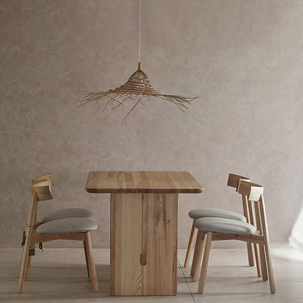 Causal Solid Wood Standard Dining Table Khaki Rectangle Shape Dining Table for Kitchen Clearhalo ' dining_table' 'Dining Tables & Seating' 'Dining Tables' 'furn' 'furn_dining_table' 'Furniture' 'furniture_dining_table' 'Kitchen & Dining Furniture' 'kitchen&dining_furn' 'kitchen' 'kitchen_dining_table' 3902508