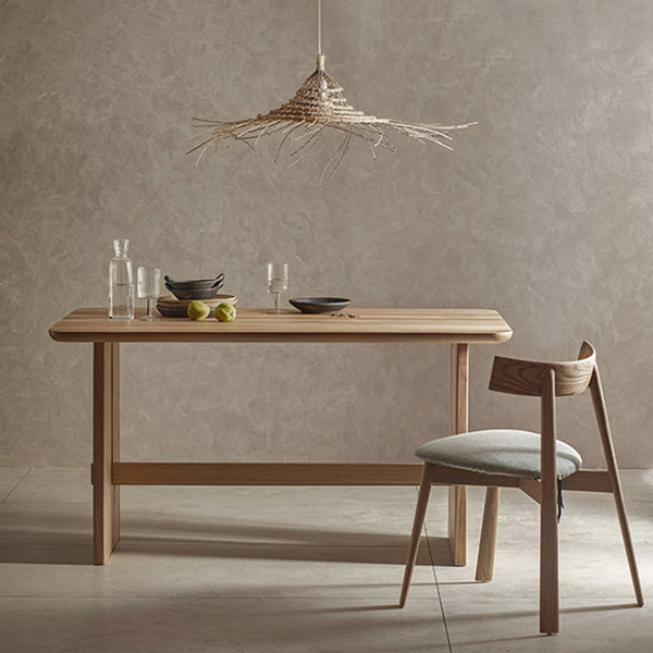 Causal Solid Wood Standard Dining Table Khaki Rectangle Shape Dining Table for Kitchen Clearhalo ' dining_table' 'Dining Tables & Seating' 'Dining Tables' 'furn' 'furn_dining_table' 'Furniture' 'furniture_dining_table' 'Kitchen & Dining Furniture' 'kitchen&dining_furn' 'kitchen' 'kitchen_dining_table' 3902509