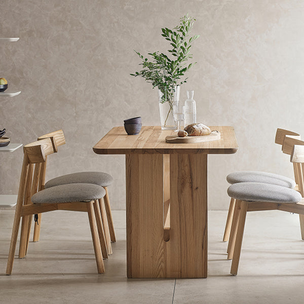 Causal Solid Wood Standard Dining Table Khaki Rectangle Shape Dining Table for Kitchen Clearhalo ' dining_table' 'Dining Tables & Seating' 'Dining Tables' 'furn' 'furn_dining_table' 'Furniture' 'furniture_dining_table' 'Kitchen & Dining Furniture' 'kitchen&dining_furn' 'kitchen' 'kitchen_dining_table' 3902511