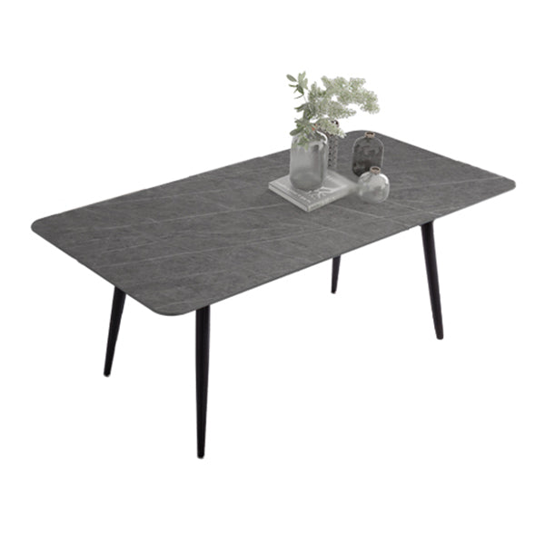Sintered Stone Three-Color Dining Table Modern Style 4 Legs Table for Dining Room Gray Without Chairs Clearhalo ' dining_table' 'Dining Tables & Seating' 'Dining Tables' 'furn' 'furn_dining_table' 'Furniture' 'furniture_dining_table' 'Kitchen & Dining Furniture' 'kitchen&dining_furn' 'kitchen' 'kitchen_dining_table' 3902525