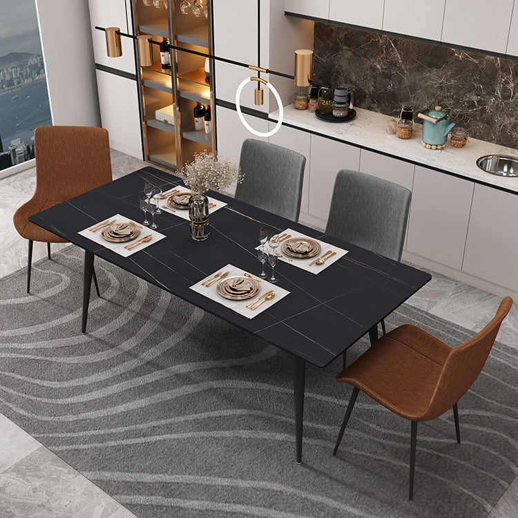 Sintered Stone Three-Color Dining Table Modern Style 4 Legs Table for Dining Room Clearhalo ' dining_table' 'Dining Tables & Seating' 'Dining Tables' 'furn' 'furn_dining_table' 'Furniture' 'furniture_dining_table' 'Kitchen & Dining Furniture' 'kitchen&dining_furn' 'kitchen' 'kitchen_dining_table' 3902530