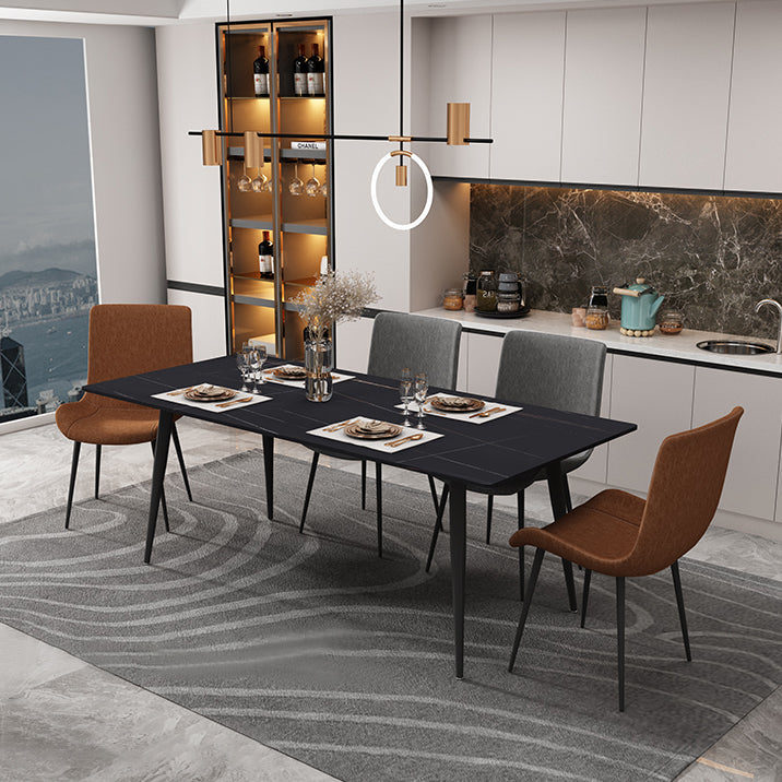Sintered Stone Three-Color Dining Table Modern Style 4 Legs Table for Dining Room Clearhalo ' dining_table' 'Dining Tables & Seating' 'Dining Tables' 'furn' 'furn_dining_table' 'Furniture' 'furniture_dining_table' 'Kitchen & Dining Furniture' 'kitchen&dining_furn' 'kitchen' 'kitchen_dining_table' 3902534