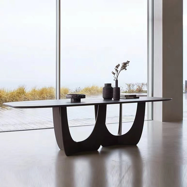 Rectangle Modern Style Dining Table Wood Color Fixed Table with Solid Wood Clearhalo ' dining_table' 'Dining Tables & Seating' 'Dining Tables' 'furn' 'furn_dining_table' 'Furniture' 'furniture_dining_table' 'Kitchen & Dining Furniture' 'kitchen&dining_furn' 'kitchen' 'kitchen_dining_table' 3902542