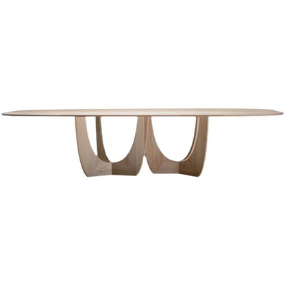 Rectangle Modern Style Dining Table Wood Color Fixed Table with Solid Wood Natural Without Chairs Clearhalo ' dining_table' 'Dining Tables & Seating' 'Dining Tables' 'furn' 'furn_dining_table' 'Furniture' 'furniture_dining_table' 'Kitchen & Dining Furniture' 'kitchen&dining_furn' 'kitchen' 'kitchen_dining_table' 3902544