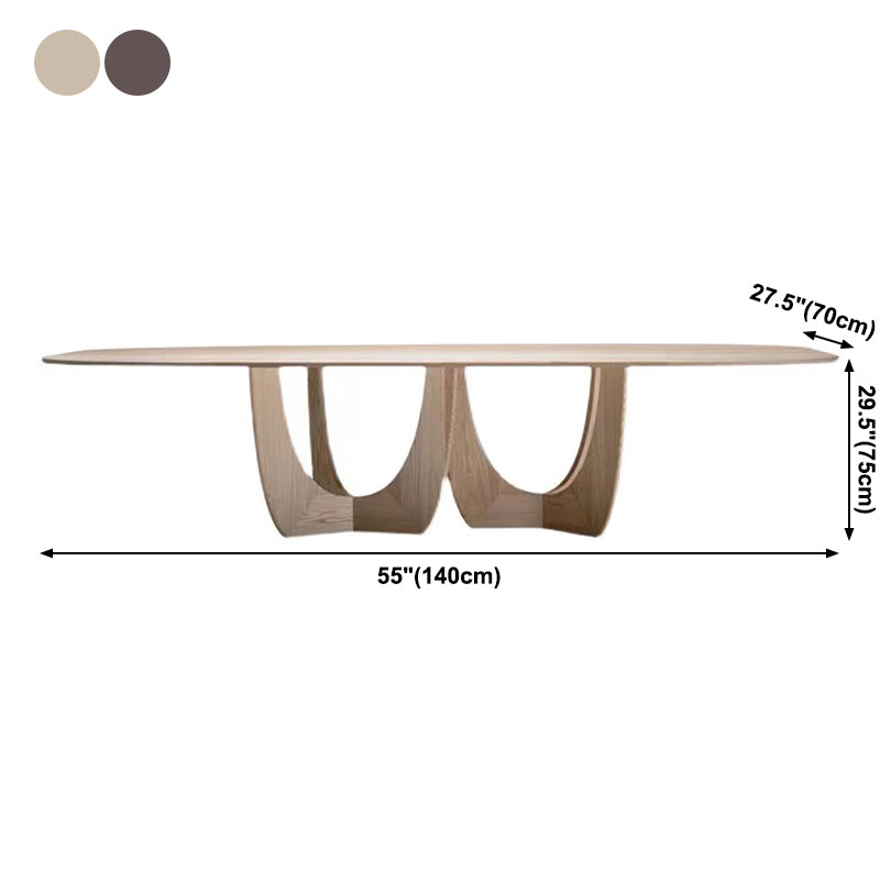 Rectangle Modern Style Dining Table Wood Color Fixed Table with Solid Wood Clearhalo ' dining_table' 'Dining Tables & Seating' 'Dining Tables' 'furn' 'furn_dining_table' 'Furniture' 'furniture_dining_table' 'Kitchen & Dining Furniture' 'kitchen&dining_furn' 'kitchen' 'kitchen_dining_table' 3902548