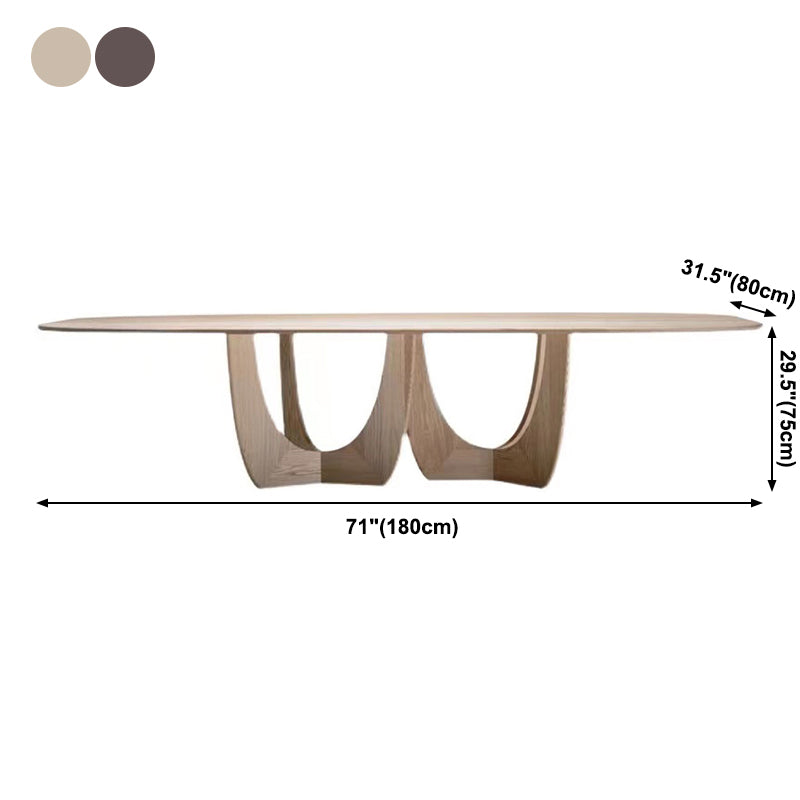 Rectangle Modern Style Dining Table Wood Color Fixed Table with Solid Wood Clearhalo ' dining_table' 'Dining Tables & Seating' 'Dining Tables' 'furn' 'furn_dining_table' 'Furniture' 'furniture_dining_table' 'Kitchen & Dining Furniture' 'kitchen&dining_furn' 'kitchen' 'kitchen_dining_table' 3902550