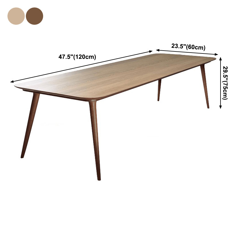 Rectangle Shape Wood Color Dining Table Solid Wood Table Contemporary with 4 Legs Clearhalo ' dining_table' 'Dining Tables & Seating' 'Dining Tables' 'furn' 'furn_dining_table' 'Furniture' 'furniture_dining_table' 'Kitchen & Dining Furniture' 'kitchen&dining_furn' 'kitchen' 'kitchen_dining_table' 3902560