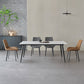 Industrial Rectangle 4-foot Home Furniture Stone Dining Site Table for Home Clearhalo ' dining_table' 'Dining Tables & Seating' 'Dining Tables' 'furn' 'furn_dining_table' 'Furniture' 'furniture_dining_table' 'Kitchen & Dining Furniture' 'kitchen&dining_furn' 'kitchen' 'kitchen_dining_table' 3902573