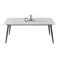 Industrial Rectangle 4-foot Home Furniture Stone Dining Site Table for Home White Without Chairs Clearhalo ' dining_table' 'Dining Tables & Seating' 'Dining Tables' 'furn' 'furn_dining_table' 'Furniture' 'furniture_dining_table' 'Kitchen & Dining Furniture' 'kitchen&dining_furn' 'kitchen' 'kitchen_dining_table' 3902575