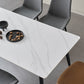 Industrial Rectangle 4-foot Home Furniture Stone Dining Site Table for Home Clearhalo ' dining_table' 'Dining Tables & Seating' 'Dining Tables' 'furn' 'furn_dining_table' 'Furniture' 'furniture_dining_table' 'Kitchen & Dining Furniture' 'kitchen&dining_furn' 'kitchen' 'kitchen_dining_table' 3902576