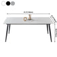 Industrial Rectangle 4-foot Home Furniture Stone Dining Site Table for Home Clearhalo ' dining_table' 'Dining Tables & Seating' 'Dining Tables' 'furn' 'furn_dining_table' 'Furniture' 'furniture_dining_table' 'Kitchen & Dining Furniture' 'kitchen&dining_furn' 'kitchen' 'kitchen_dining_table' 3902587