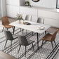 Rectangle Stone Home Furniture Industrial Style Dining Room Collection Clearhalo ' dining_table' 'Dining Tables & Seating' 'Dining Tables' 'furn' 'furn_dining_table' 'Furniture' 'furniture_dining_table' 'Kitchen & Dining Furniture' 'kitchen&dining_furn' 'kitchen' 'kitchen_dining_table' 3902588