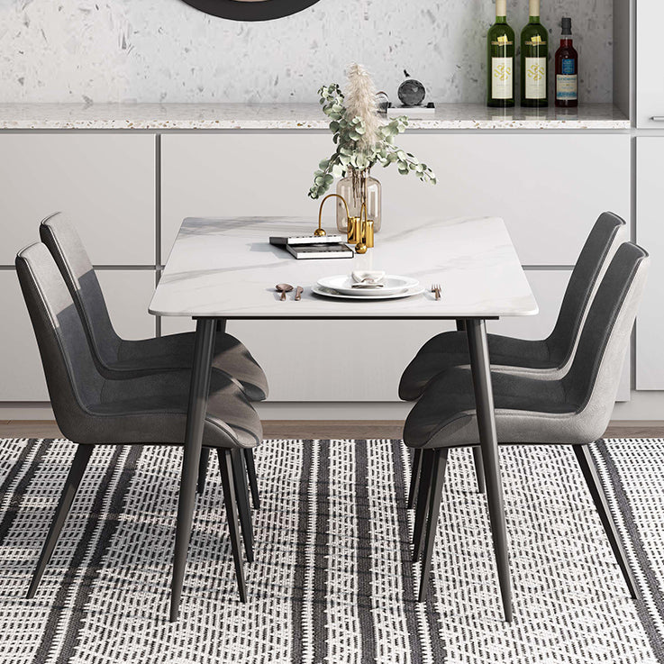 Rectangle Stone Home Furniture Industrial Style Dining Room Collection Clearhalo ' dining_table' 'Dining Tables & Seating' 'Dining Tables' 'furn' 'furn_dining_table' 'Furniture' 'furniture_dining_table' 'Kitchen & Dining Furniture' 'kitchen&dining_furn' 'kitchen' 'kitchen_dining_table' 3902592