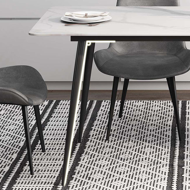 Rectangle Stone Home Furniture Industrial Style Dining Room Collection Clearhalo ' dining_table' 'Dining Tables & Seating' 'Dining Tables' 'furn' 'furn_dining_table' 'Furniture' 'furniture_dining_table' 'Kitchen & Dining Furniture' 'kitchen&dining_furn' 'kitchen' 'kitchen_dining_table' 3902595