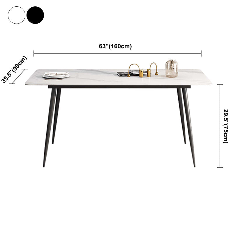 Rectangle Stone Home Furniture Industrial Style Dining Room Collection Clearhalo ' dining_table' 'Dining Tables & Seating' 'Dining Tables' 'furn' 'furn_dining_table' 'Furniture' 'furniture_dining_table' 'Kitchen & Dining Furniture' 'kitchen&dining_furn' 'kitchen' 'kitchen_dining_table' 3902602
