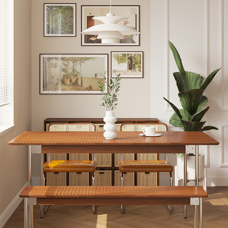 Simple Solid Wood Dining Table Brown Standard Dining Table for Kitchen Clearhalo ' dining_table' 'Dining Tables & Seating' 'Dining Tables' 'furn' 'furn_dining_table' 'Furniture' 'furniture_dining_table' 'Kitchen & Dining Furniture' 'kitchen&dining_furn' 'kitchen' 'kitchen_dining_table' 3902624