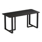 Industrial Dining Table Sintered Stone Table with Double Pedestal Base for Dining Room Black Without Chairs Clearhalo ' dining_table' 'Dining Tables & Seating' 'Dining Tables' 'furn' 'furn_dining_table' 'Furniture' 'furniture_dining_table' 'Kitchen & Dining Furniture' 'kitchen&dining_furn' 'kitchen' 'kitchen_dining_table' 3902636
