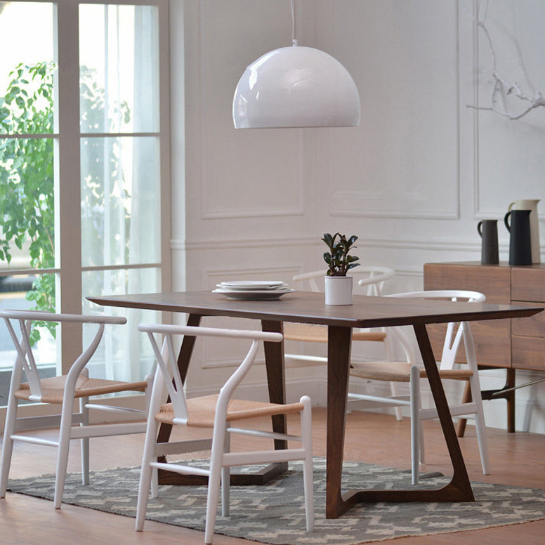 Modern Style Rectangle Dinner Table Solid Wood Double Pedestal Base Table for Home Use Clearhalo ' dining_table' 'Dining Tables & Seating' 'Dining Tables' 'furn' 'furn_dining_table' 'Furniture' 'furniture_dining_table' 'Kitchen & Dining Furniture' 'kitchen&dining_furn' 'kitchen' 'kitchen_dining_table' 3902675