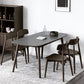 Simplicity Rectangle Dining Room Table Grey Sintered Stone Table with 4 Legs Clearhalo ' dining_table' 'Dining Tables & Seating' 'Dining Tables' 'furn' 'furn_dining_table' 'Furniture' 'furniture_dining_table' 'Kitchen & Dining Furniture' 'kitchen&dining_furn' 'kitchen' 'kitchen_dining_table' 3902684