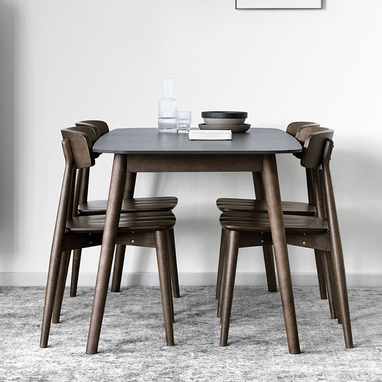 Simplicity Rectangle Dining Room Table Grey Sintered Stone Table with 4 Legs Clearhalo ' dining_table' 'Dining Tables & Seating' 'Dining Tables' 'furn' 'furn_dining_table' 'Furniture' 'furniture_dining_table' 'Kitchen & Dining Furniture' 'kitchen&dining_furn' 'kitchen' 'kitchen_dining_table' 3902685