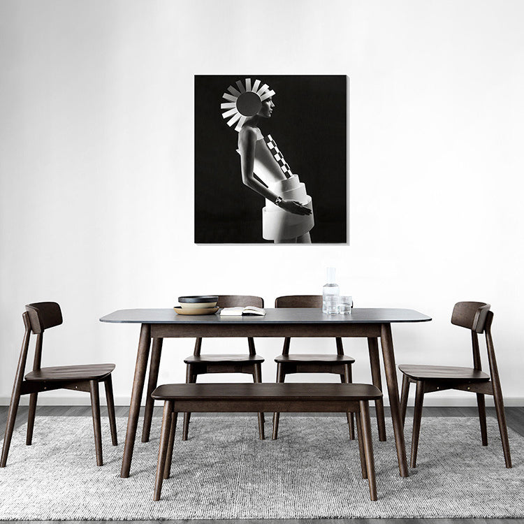 Simplicity Rectangle Dining Room Table Grey Sintered Stone Table with 4 Legs Clearhalo ' dining_table' 'Dining Tables & Seating' 'Dining Tables' 'furn' 'furn_dining_table' 'Furniture' 'furniture_dining_table' 'Kitchen & Dining Furniture' 'kitchen&dining_furn' 'kitchen' 'kitchen_dining_table' 3902686