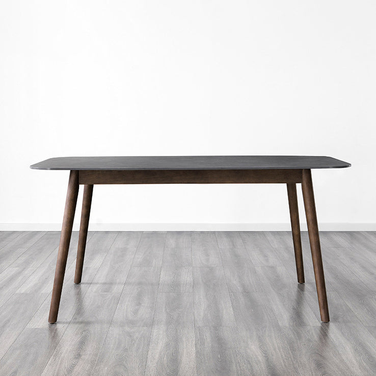 Simplicity Rectangle Dining Room Table Grey Sintered Stone Table with 4 Legs Clearhalo ' dining_table' 'Dining Tables & Seating' 'Dining Tables' 'furn' 'furn_dining_table' 'Furniture' 'furniture_dining_table' 'Kitchen & Dining Furniture' 'kitchen&dining_furn' 'kitchen' 'kitchen_dining_table' 3902693