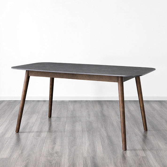 Simplicity Rectangle Dining Room Table Grey Sintered Stone Table with 4 Legs Clearhalo ' dining_table' 'Dining Tables & Seating' 'Dining Tables' 'furn' 'furn_dining_table' 'Furniture' 'furniture_dining_table' 'Kitchen & Dining Furniture' 'kitchen&dining_furn' 'kitchen' 'kitchen_dining_table' 3902695