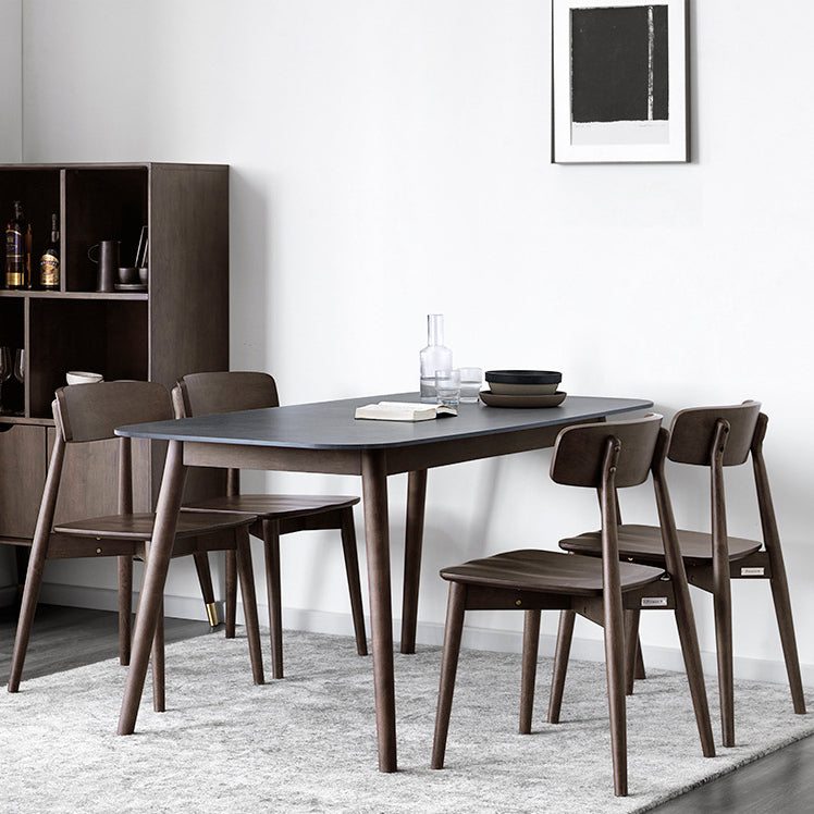 Simplicity Rectangle Dining Room Table Grey Sintered Stone Table with 4 Legs Clearhalo ' dining_table' 'Dining Tables & Seating' 'Dining Tables' 'furn' 'furn_dining_table' 'Furniture' 'furniture_dining_table' 'Kitchen & Dining Furniture' 'kitchen&dining_furn' 'kitchen' 'kitchen_dining_table' 3902696