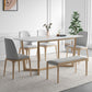 Simplicity Rectangle Dining Room Table Sintered Stone Table with Trestle Base Clearhalo ' dining_table' 'Dining Tables & Seating' 'Dining Tables' 'furn' 'furn_dining_table' 'Furniture' 'furniture_dining_table' 'Kitchen & Dining Furniture' 'kitchen&dining_furn' 'kitchen' 'kitchen_dining_table' 3902723