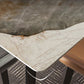 Simplicity Rectangle Dining Room Table Grey Sintered Stone Table with 4 Black Legs Clearhalo ' dining_table' 'Dining Tables & Seating' 'Dining Tables' 'furn' 'furn_dining_table' 'Furniture' 'furniture_dining_table' 'Kitchen & Dining Furniture' 'kitchen&dining_furn' 'kitchen' 'kitchen_dining_table' 3902742