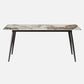 Simplicity Rectangle Dining Room Table Grey Sintered Stone Table with 4 Black Legs Clearhalo ' dining_table' 'Dining Tables & Seating' 'Dining Tables' 'furn' 'furn_dining_table' 'Furniture' 'furniture_dining_table' 'Kitchen & Dining Furniture' 'kitchen&dining_furn' 'kitchen' 'kitchen_dining_table' 3902746