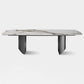Simplicity Rectangle Dining Room Table Sintered Stone Table with Double Pedestal Clearhalo ' dining_table' 'Dining Tables & Seating' 'Dining Tables' 'furn' 'furn_dining_table' 'Furniture' 'furniture_dining_table' 'Kitchen & Dining Furniture' 'kitchen&dining_furn' 'kitchen' 'kitchen_dining_table' 3902762
