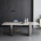 Simplicity Rectangle Dining Room Table Sintered Stone Table with Double Pedestal Clearhalo ' dining_table' 'Dining Tables & Seating' 'Dining Tables' 'furn' 'furn_dining_table' 'Furniture' 'furniture_dining_table' 'Kitchen & Dining Furniture' 'kitchen&dining_furn' 'kitchen' 'kitchen_dining_table' 3902765