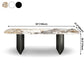 Simplicity Rectangle Dining Room Table Sintered Stone Table with Double Pedestal Clearhalo ' dining_table' 'Dining Tables & Seating' 'Dining Tables' 'furn' 'furn_dining_table' 'Furniture' 'furniture_dining_table' 'Kitchen & Dining Furniture' 'kitchen&dining_furn' 'kitchen' 'kitchen_dining_table' 3902769