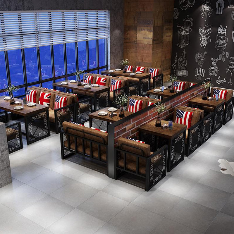 Industrial Dining Table Solid Wood Table with Black Trestle Base for Dining Room Clearhalo ' dining_table' 'Dining Tables & Seating' 'Dining Tables' 'furn' 'furn_dining_table' 'Furniture' 'furniture_dining_table' 'Kitchen & Dining Furniture' 'kitchen&dining_furn' 'kitchen' 'kitchen_dining_table' 3902776
