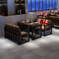 Industrial Dining Table Solid Wood Table with Black Trestle Base for Dining Room Clearhalo ' dining_table' 'Dining Tables & Seating' 'Dining Tables' 'furn' 'furn_dining_table' 'Furniture' 'furniture_dining_table' 'Kitchen & Dining Furniture' 'kitchen&dining_furn' 'kitchen' 'kitchen_dining_table' 3902777