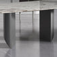 Sintered Stone Top Rectangle Table for Restaurant Modern Dining Table with Double Pedestal Clearhalo ' dining_table' 'Dining Tables & Seating' 'Dining Tables' 'furn' 'furn_dining_table' 'Furniture' 'furniture_dining_table' 'Kitchen & Dining Furniture' 'kitchen&dining_furn' 'kitchen' 'kitchen_dining_table' 3902809