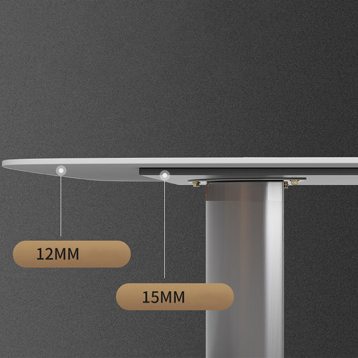 Sintered Stone Top Rectangle Table for Restaurant Modern Dining Table with Double Pedestal Clearhalo ' dining_table' 'Dining Tables & Seating' 'Dining Tables' 'furn' 'furn_dining_table' 'Furniture' 'furniture_dining_table' 'Kitchen & Dining Furniture' 'kitchen&dining_furn' 'kitchen' 'kitchen_dining_table' 3902813