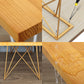 Traditional Luxury Rectangle Dining Room Table Pine Solid Wood Table with 4 Metal Legs Clearhalo ' dining_table' 'Dining Tables & Seating' 'Dining Tables' 'furn' 'furn_dining_table' 'Furniture' 'furniture_dining_table' 'Kitchen & Dining Furniture' 'kitchen&dining_furn' 'kitchen' 'kitchen_dining_table' 3902825