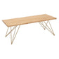 Traditional Luxury Rectangle Dining Room Table Pine Solid Wood Table with 4 Metal Legs Clearhalo ' dining_table' 'Dining Tables & Seating' 'Dining Tables' 'furn' 'furn_dining_table' 'Furniture' 'furniture_dining_table' 'Kitchen & Dining Furniture' 'kitchen&dining_furn' 'kitchen' 'kitchen_dining_table' 3902826