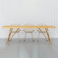 Traditional Luxury Rectangle Dining Room Table Pine Solid Wood Table with 4 Metal Legs Clearhalo ' dining_table' 'Dining Tables & Seating' 'Dining Tables' 'furn' 'furn_dining_table' 'Furniture' 'furniture_dining_table' 'Kitchen & Dining Furniture' 'kitchen&dining_furn' 'kitchen' 'kitchen_dining_table' 3902827