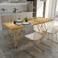 Traditional Luxury Rectangle Dining Room Table Pine Solid Wood Table with 4 Metal Legs Clearhalo ' dining_table' 'Dining Tables & Seating' 'Dining Tables' 'furn' 'furn_dining_table' 'Furniture' 'furniture_dining_table' 'Kitchen & Dining Furniture' 'kitchen&dining_furn' 'kitchen' 'kitchen_dining_table' 3902832