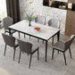Sintered Stone Top Rectangle Table for Restaurant Modern Dining Table with Metal 4 Legs Clearhalo ' dining_table' 'Dining Tables & Seating' 'Dining Tables' 'furn' 'furn_dining_table' 'Furniture' 'furniture_dining_table' 'Kitchen & Dining Furniture' 'kitchen&dining_furn' 'kitchen' 'kitchen_dining_table' 3902855